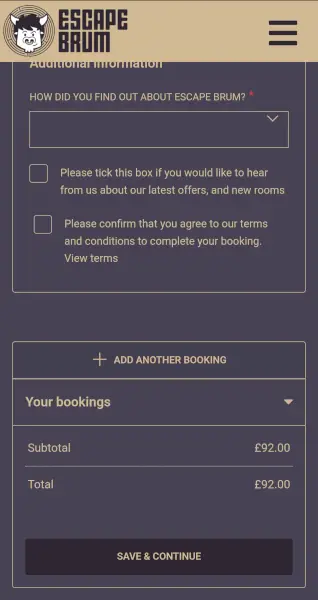 booking screenshot 1