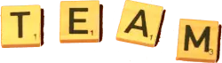 Team Scrabble tiles